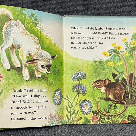 Vintage Big Golden Book A Lamb’s Tale Jenny Reyn 1963 hardcover 8.5x11 nursery - Picture 9 of 13
